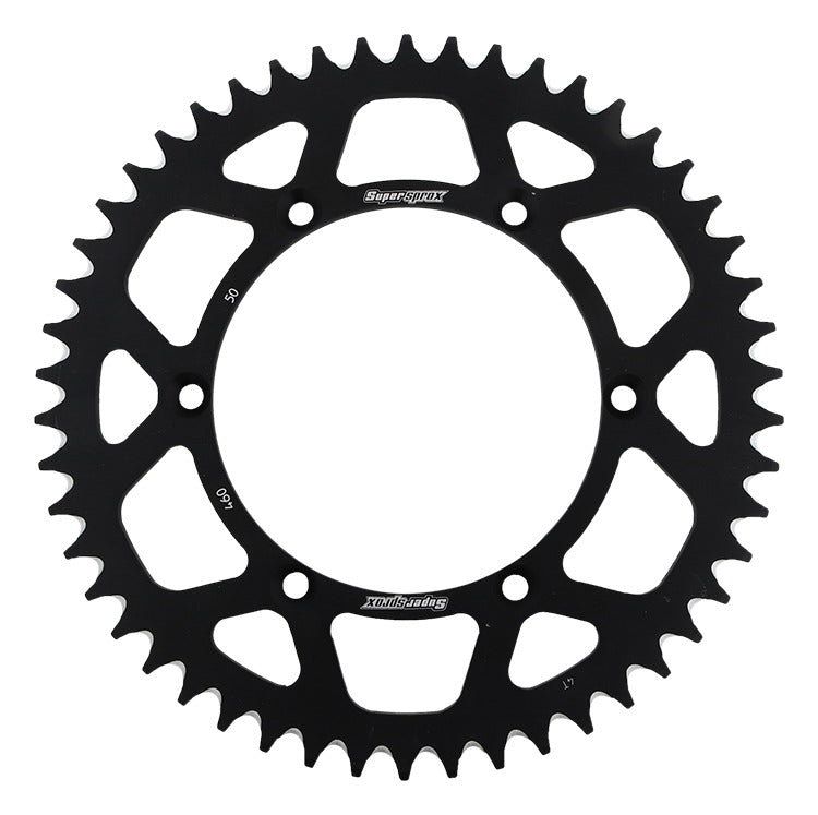 Rear sprocket aluminum 7075-T6 (ergal) 489 50T Kawasaki KX, KX-F 1984-2018 (JTR460.50) black