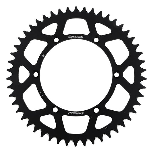Rear sprocket aluminum 7075-T6 (ergal) 489 50T Kawasaki KX, KX-F 1984-2018 (JTR460.50) black