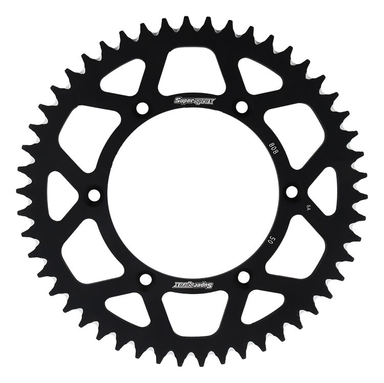 Rear sprocket aluminum 7075-T6 (ergal) 808 50T Suzuki RM, RM-Z (JTR808.50) black