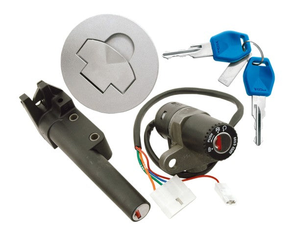 Ignition switch + fuel cap + lock Aprilia 125/650 (with lock set) (10871)
