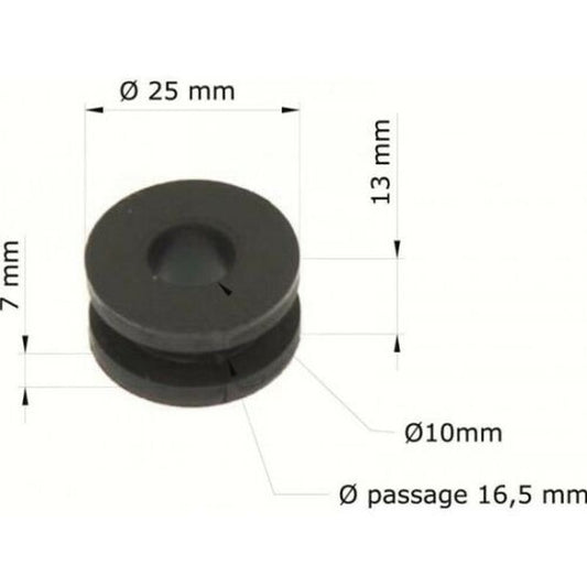 MOUNTING RUBBERS (SILENT BLOCK) FOR PUMP, FUEL TANK, FENDER, SEAT, WINDSHIELD ETC. (10 PC.) HONDA TRX 700, 680, 500, 450, 420, 400, 350, 250, 90, CR 500, 250, 125, 80 (OEM:18334-KA3-830 18334-KSK-680)