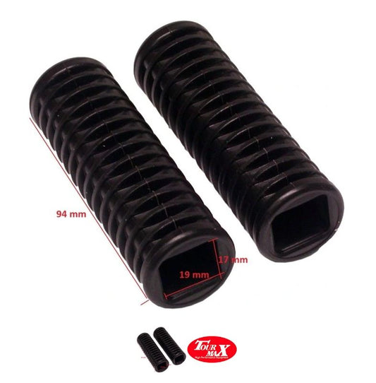 PASSENGER FOOTREST RUBBERS HONDA VTX 1300, VT 750, 600, 125 (SET 2 PC.)