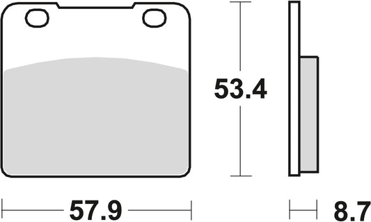 Brake pads KH103 organic Suzuki VS 600 94-97, 1400 87-03, VS 800 92-03, GSX-F 1100 88-92, Yamaha SRX 250 85-87 front/rear