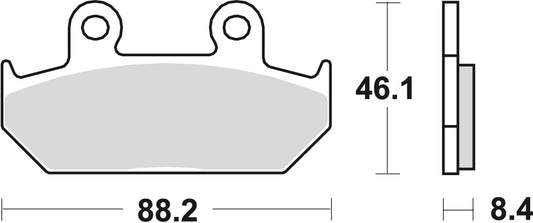 Brake pads KH124/KH412 sinter street Honda NX 650 Dominator 90-94, VT 600 Shadow 88, CBR 1000 F 87-88, VFR 750 86-87 front