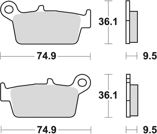 Brake pads KH131 sinter off-road high performance Honda XR 600 91-99, CRF 230 08-10, XR 250 88-97, Yamaha WR 125 98-07 rear