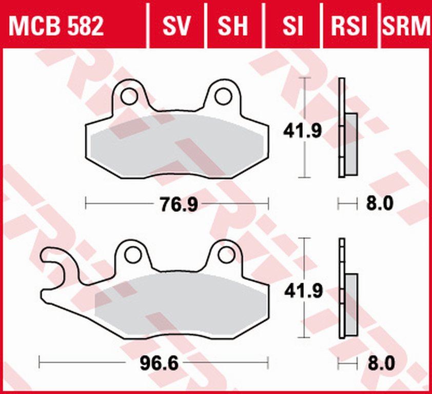 Brake pads KH135/KH214 sinter street Aprilia SX 125 18-, Kawasaki KLX 125 10-13, KDX 250 90-94, KLX 250 09-17, KLF 300 89-07, Honda NSR 150 02-, Yamaha WR 125 91-97, TT 350 91-95, XTZ 750 89-97 front/rear