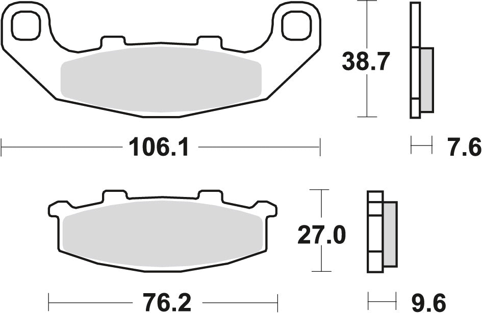 Brake pads KH141 sinter street Kawasaki ZR 550 91-95, GPZ 500 94-04, Suzuki GSX 1100G 94-95, RGV 250 91-92 front/rear