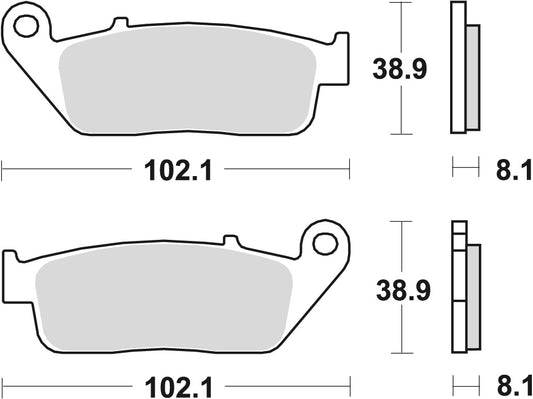 Brake pads KH142 organic BMW C 650 11-, C-Evolution 14-, Suzuki Burgman 650 04- front