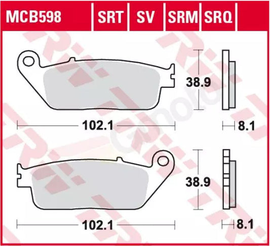 Brake pads KH142 sinter racing BMW C 650 11-, C-Evolution 14-, Suzuki Burgman 650 04- front