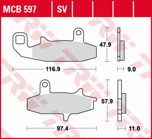 Brake pads KH147 sinter street Suzuki DR 800 88-91, DR 750 88-89, DR 650 90-96 front