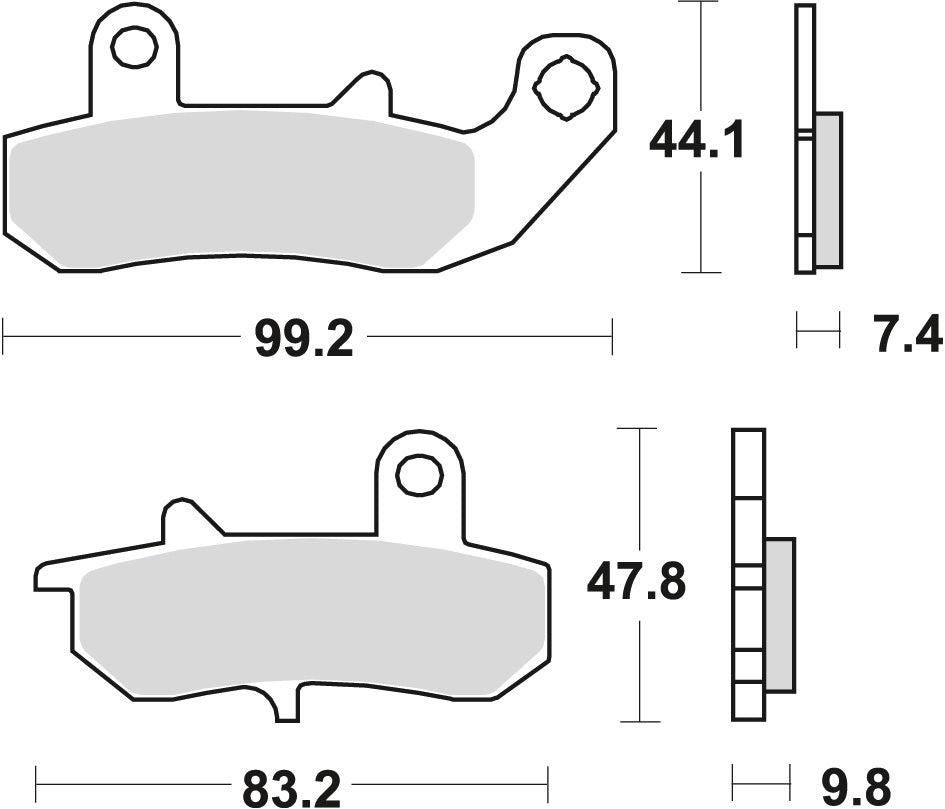 Brake pads KH157 sinter street Suzuki DR 800 90-91, DR 750 89, DR 600, 650 89-96, RGV 250 93-95 rear