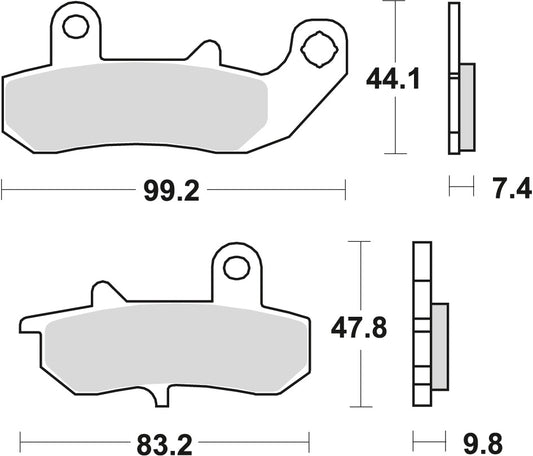 Brake pads KH157 sinter street Suzuki DR 800 90-91, DR 750 89, DR 600, 650 89-96, RGV 250 93-95 rear
