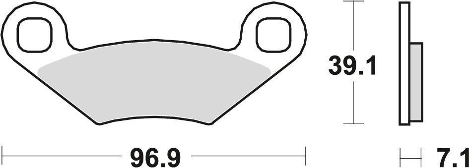 Brake pads KH159 organic Polaris Ranger 800 08-, Sportsman 800 05-11, Outlaw 450 08-10, Sportsman 600, 700 02-06, Sportsman 500 08- front/rear