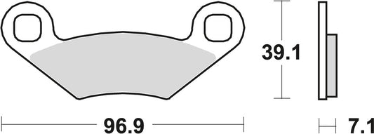 Brake pads KH159 organic Polaris Ranger 800 08-, Sportsman 800 05-11, Outlaw 450 08-10, Sportsman 600, 700 02-06, Sportsman 500 08- front/rear