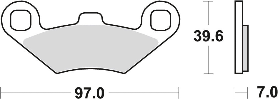 Brake pads KH159 sinter off-road Polaris Sportsman 700, 800 07-09, Scrambler 500 01-10, Sportsman 400 98- front/rear