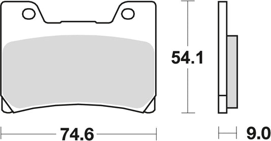 Brake pads KH160 organic Yamaha V-Max 1200 96-02, FZR 1000 89-90, TDM 850 96-01, FZR 600 90-95 front