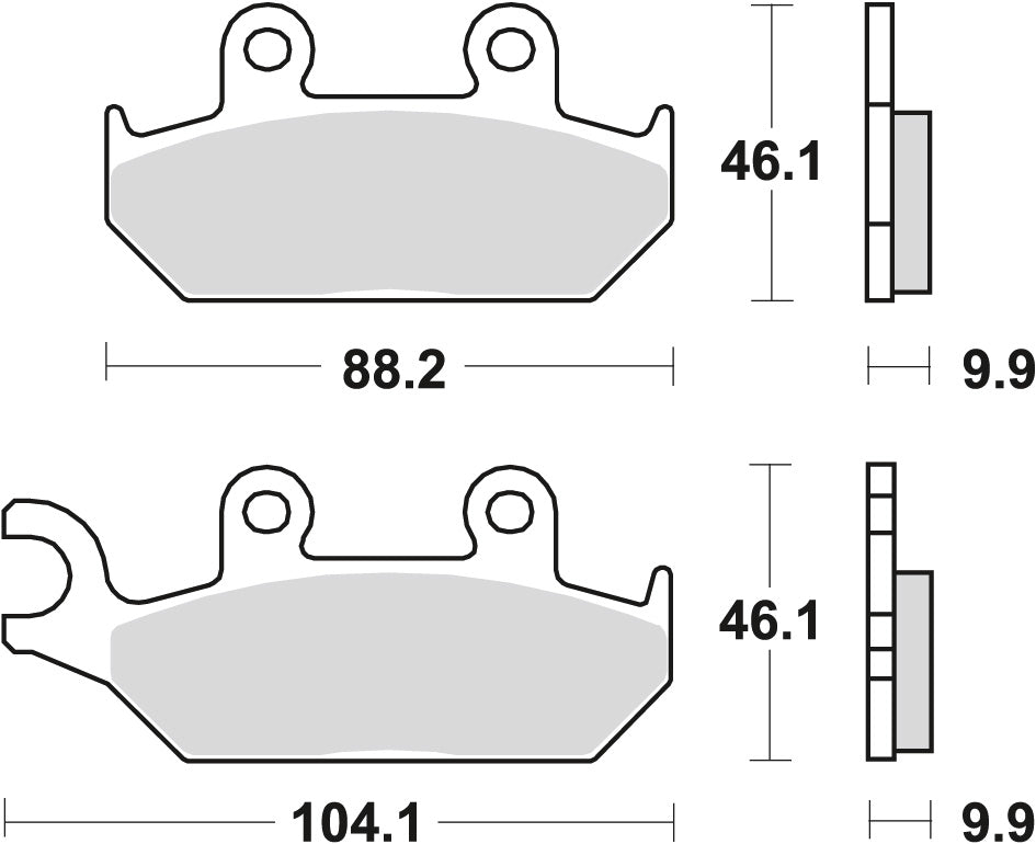 Brake pads KH172 organic Yamaha XTZ 660 91-99, XT 600 90-03 front