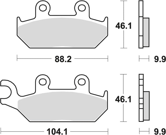 Brake pads KH172 organic Yamaha XTZ 660 91-99, XT 600 90-03 front