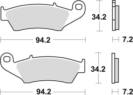 Brake pads KH185/KH389 sinter off-road Suzuki DR-Z 400 00-08, Kawasaki KLX 650 93-01, Honda XLV 650 Transalp 97-13, XRV 750 Africa Twin 93-03, XR 400 96-03, XL 125 03-08 front