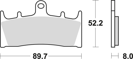Brake pads KH188 organic Suzuki GSX 1400 01-07, GSF 1200 01-05, VZ 1600 04-05, Kawasaki ZRX 1100, 1200 96-06, ZX-9R 96-01, VN 1500 02-03, VN 1600 04-08 front