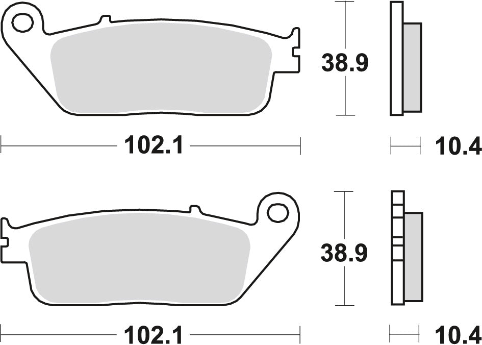Brake pads KH196 organic Yamaha MT-01 05-12, Honda CBR 1000F 90-92, ST 1100 90-95 rear
