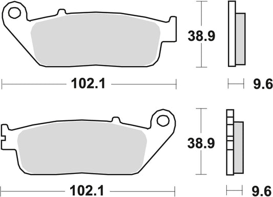 Brake pads KH196 sinter street CBF 1000 06-16, CBF 650 14-, CBF 500 13-, VT 750 97-14, XLV 600 Transalp 94-96 front