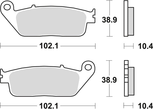 Brake pads KH196 sinter street Yamaha MT-01 05-12, Honda CBR 1000F 90-92, ST 1100 90-95 rear