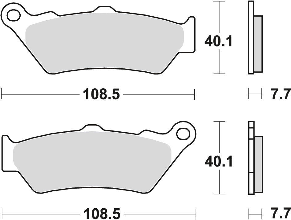 Brake pads KH209/KH209/2 organic BMW F 700, 800, 750, 850 GS, Adventure 08-, R 1200GS, Adventure 14-18, K 1600 GT, GTL 11-, G 650 08-14, F 650, CS, GS, Dakar, ST 94-08, Aprilia Pegaso 650 97-10, ETV 1000 Caponord 01-09 front/rear