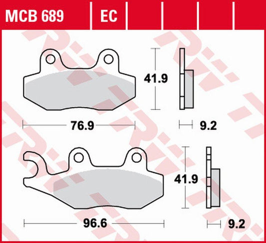 Brake pads KH228 organic Kymco 50, 125 00-17, Honda CA, CMX Rebel 95-96 front