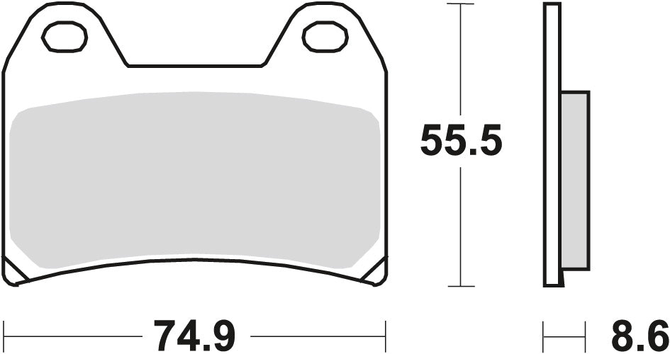 Brake pads KH244 organic Yamaha XTX 660 04-16, XJR 1200 94-98, Suzuki GSX 1200 99-01, KTM 790 Adventure 19-, 1090 Adventure 17-, Aprilia Pegaso 650 05-10, BMW F 800 GT, R, S, ST 08-16 front