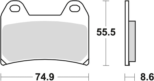 Brake pads KH244 organic Yamaha XTX 660 04-16, XJR 1200 94-98, Suzuki GSX 1200 99-01, KTM 790 Adventure 19-, 1090 Adventure 17-, Aprilia Pegaso 650 05-10, BMW F 800 GT, R, S, ST 08-16 front