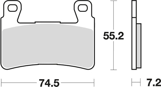 Brake pads KH265/KH296 sinter street Hyosung GT 650 09-17, Honda CB 1300 F 03-04 front