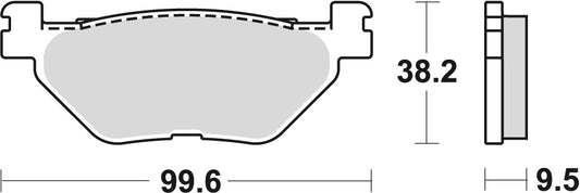 Brake pads KH319/2 organic Yamaha XT 1200 Z 10-, XV 950 13-, FJR 1300 01-, TDM 900 02-14, XVS 1300 07-16, XV 1700 03-16, XV 1900 06-16 rear