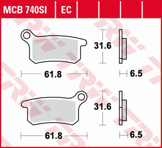 Brake pads KH357 sinter off-road KTM SX 85 03-11, SX 65 02- front/rear