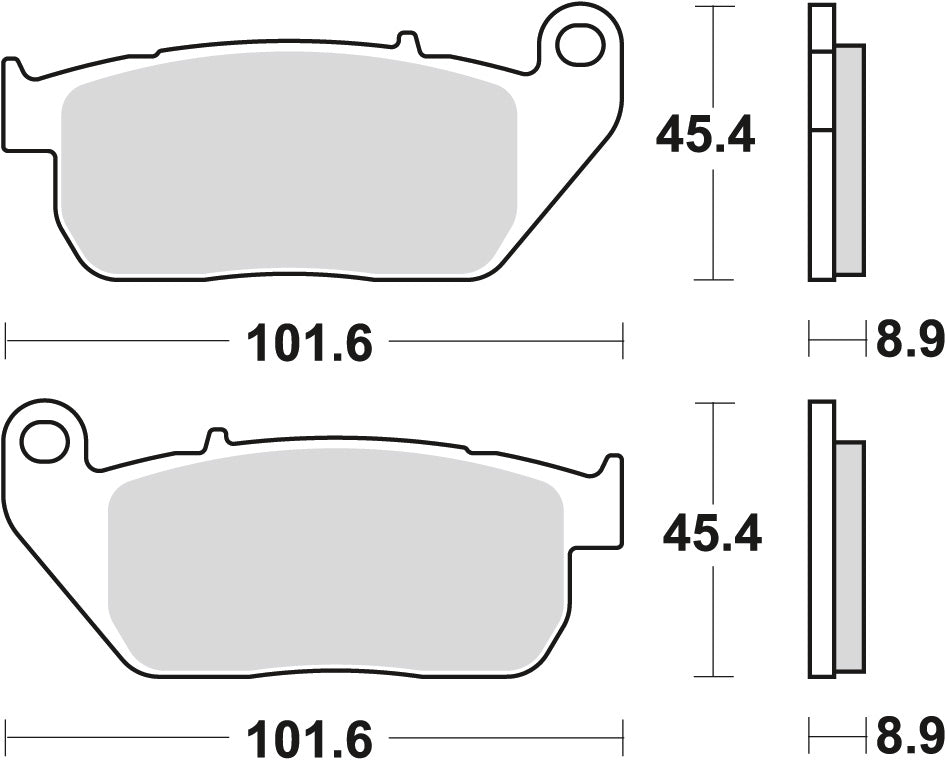 Brake pads KH381 sinter street Harley-Davidson XL 883 03-15, XL 1200 04-13 front