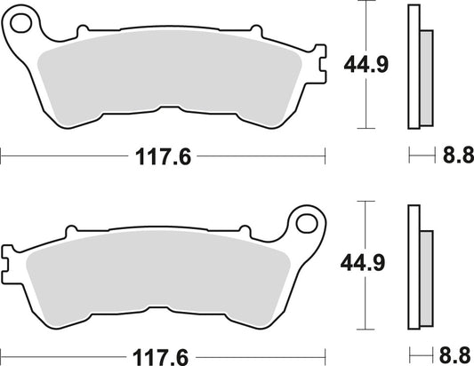 Brake pads KH388 sinter street Suzuki Burgman 125 07-13, Honda CBF 500 04-08, CBF 600 04-15, NT 700 V 06-13, XL 700 V 08-13, XL 1000 V 04-13 front