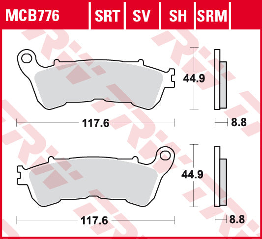 Brake pads KH388 sinter street Suzuki Burgman 125 07-13, Honda CBF 500 04-08, CBF 600 04-15, NT 700 V 06-13, XL 700 V 08-13, XL 1000 V 04-13 front