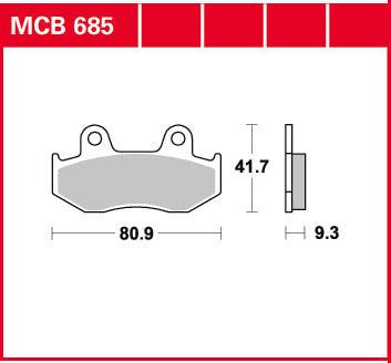 Brake pads KH411 organic Honda PS 150 06-10, PS 125 07-13, CH 125 Spacy 94-99 front