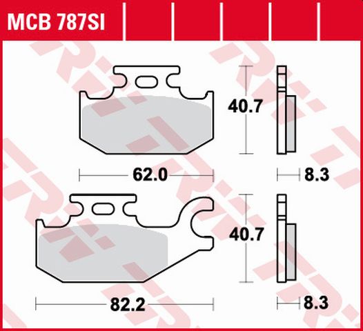 Brake pads KH413 sinter off-road Suzuki LTA 700 05-07, LTA 750 08-, LTA/LTF 400 08-, LTA 450 06-12, LTA 500 09- front
