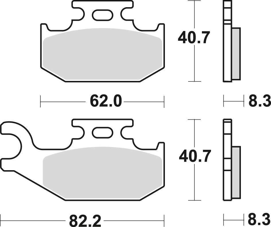 Brake pads KH414 sinter off-road Suzuki LTA 400 08-, LTA 450 06-12, LTA 500 09-, LTA 750 08-