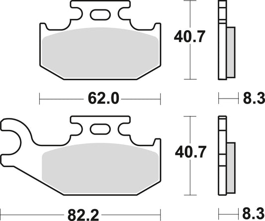 Brake pads KH414 sinter off-road Suzuki LTA 400 08-, LTA 450 06-12, LTA 500 09-, LTA 750 08-