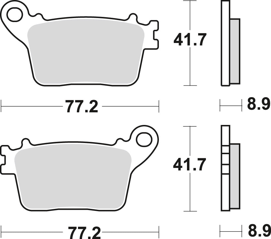 Brake pads KH436 sinter Yamaha R6 17-, R1 15-, Honda CB 600 Hornet 07-15, CBR 600 RR 07-16, CBR 1000 Fireblade 06-19, Kawasaki ZX-6R 636 13-, ZX-10R/RR 10-, Suzuki GSX-R 600/750 11-16, GSX-R 1000 09- rear