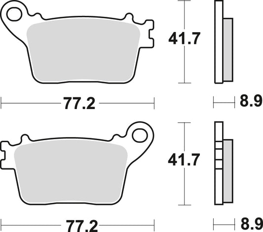 Brake pads KH436 sinter Yamaha R6 17-, R1 15-, Honda CB 600 Hornet 07-15, CBR 600 RR 07-16, CBR 1000 Fireblade 06-19, Kawasaki ZX-6R 636 13-, ZX-10R/RR 10-, Suzuki GSX-R 600/750 11-16, GSX-R 1000 09- rear