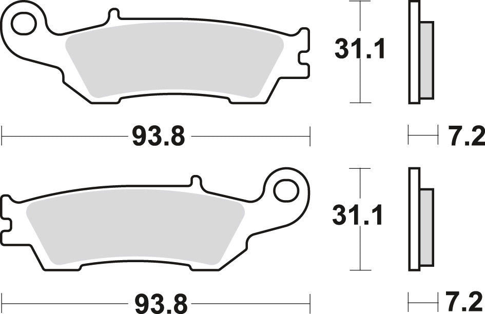 Brake pads KH450 sinter off-road Yamaha WR 250 15-, WR 450 16-, YZ 125 08-, YZ 250 07-, YZ 450 08- front