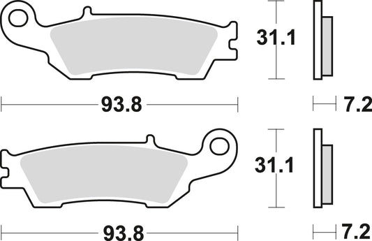 Brake pads KH450 sinter off-road Yamaha WR 250 15-, WR 450 16-, YZ 125 08-, YZ 250 07-, YZ 450 08- front