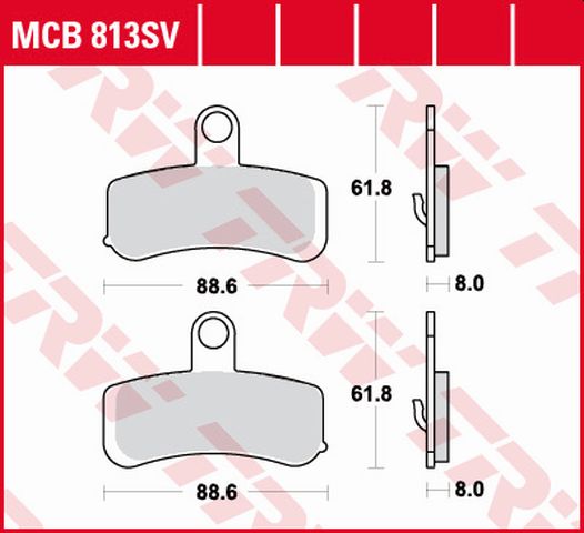 Brake pads KH457 sinter street Harley-Davidson 1584, 1690, 1750, 1800 08-17 front