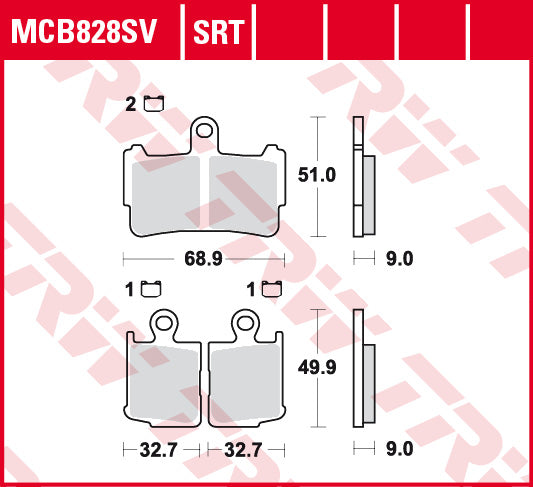 Brake pads KH499/4 sinter street Honda VFR 1200 10-16 front