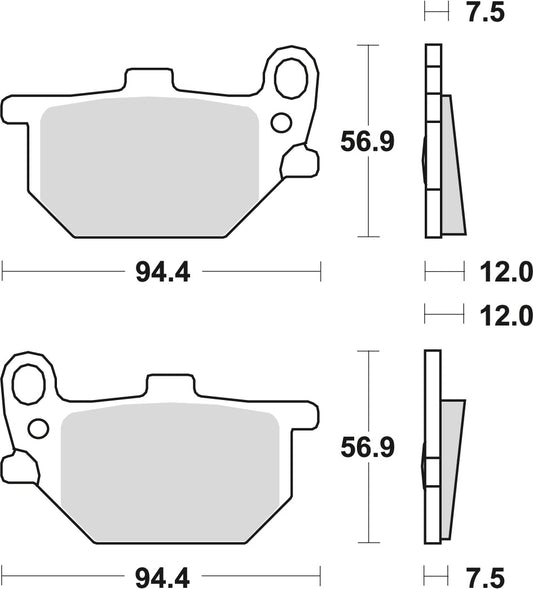 Brake pads KH61 organic Yamaha XS/XV 750 80-82, XS 850 82 front