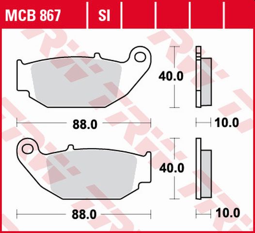 Brake pads KH629 organic Honda CB 125 R, 300 R 18-, CRF 250 L 13-17, Suzuki GSX-R/S 18- rear