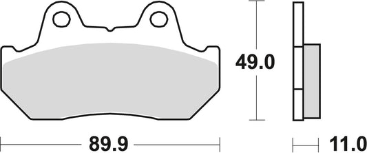 Brake pads KH69/3 organic Honda CX 650 Turbo 83-85, GL 1200, 1500 84-00, CBR 600/XL 600 V 87-90, CB 750/CB 900 Bol d’Or 81-83, VT 1100 87-93 front/rear